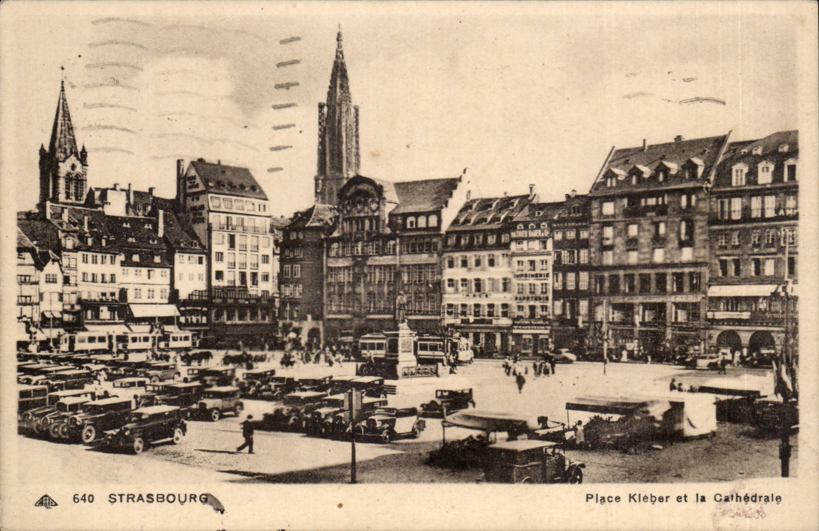 Strasbourg CPA Places Klerber and the cathedral