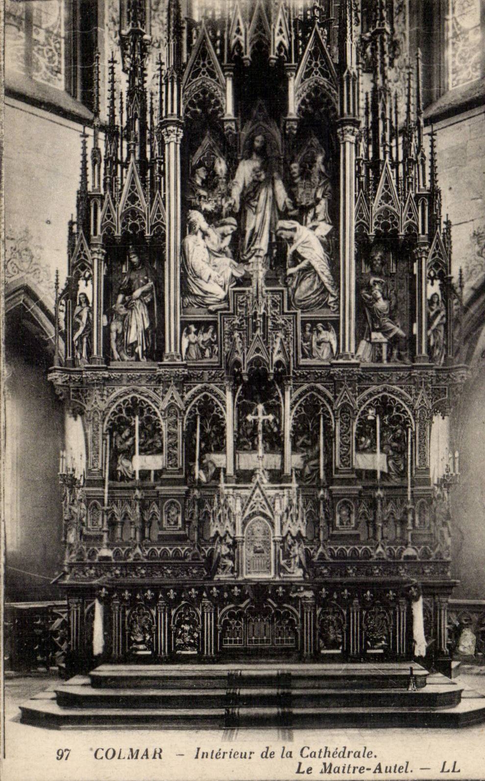 Interior Colmar CPA of the cathedral Master furnace bridge