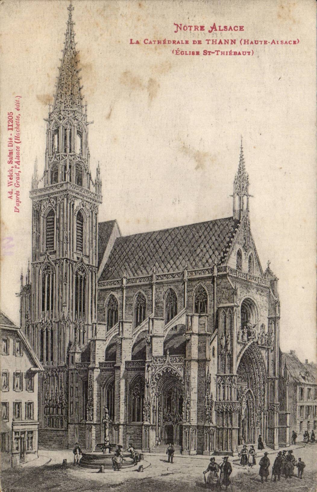 Strasbourg CPA the cathedral of Thann (church of St Thiebaut)