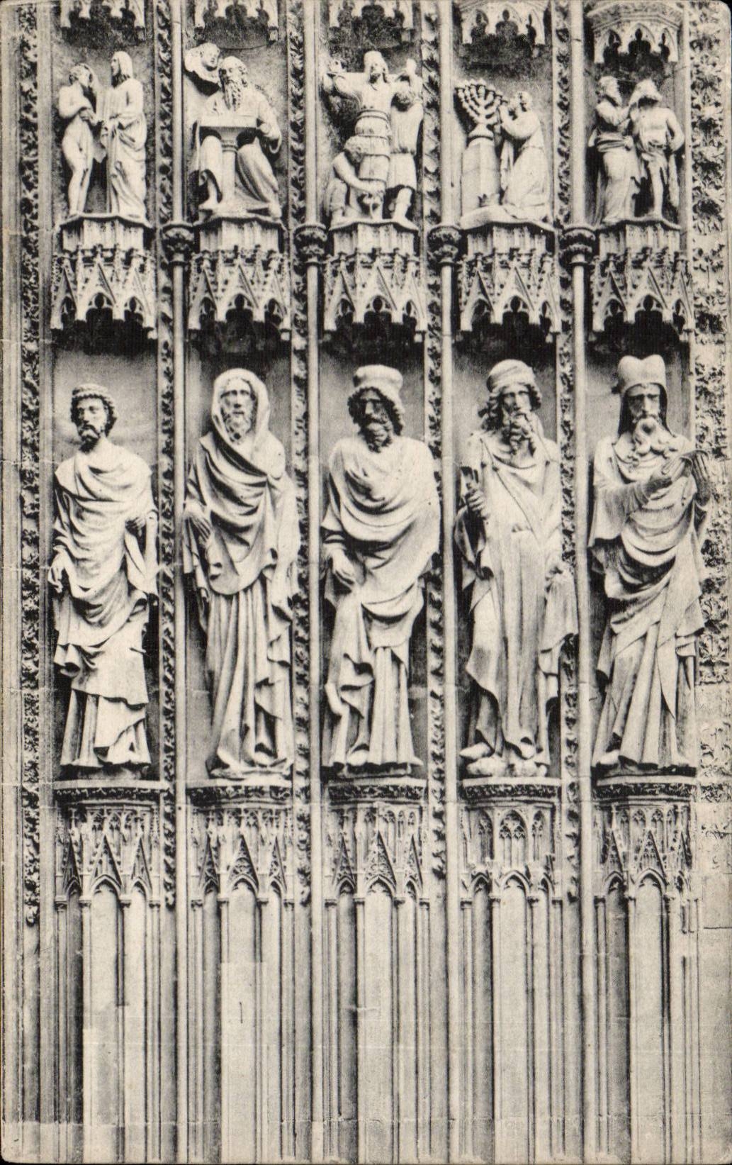 Strasbourg cPA Statues of the large gate (southern part)