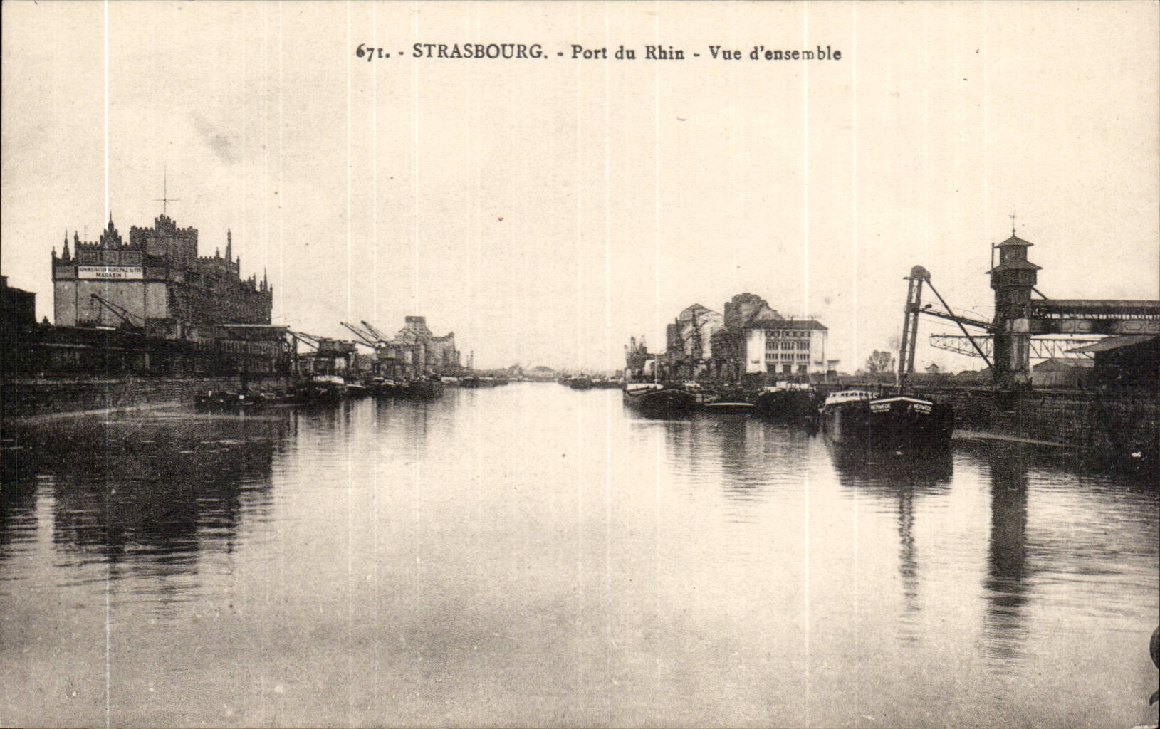 CPA Strasbourg Port of the Rhine Overall picture