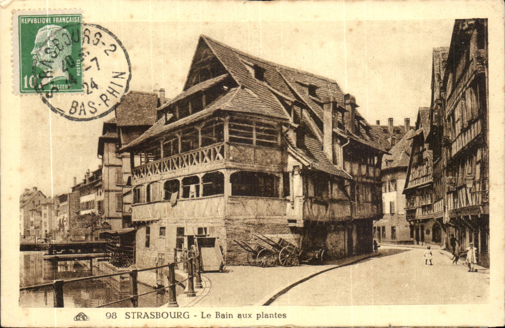 CPA Strasbourg the bath with the plants