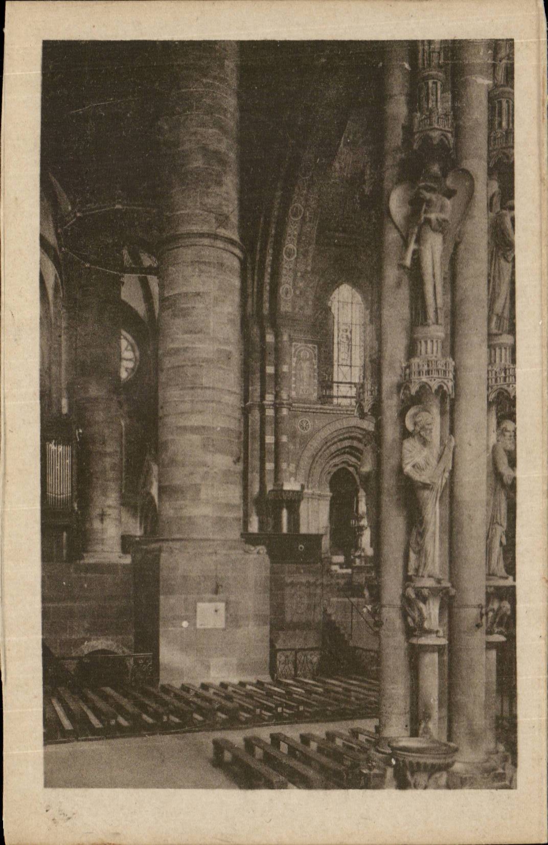 Strasbourg - Strassburg - the Cathedral - Column of the Angels - Engelsaeule - CPA