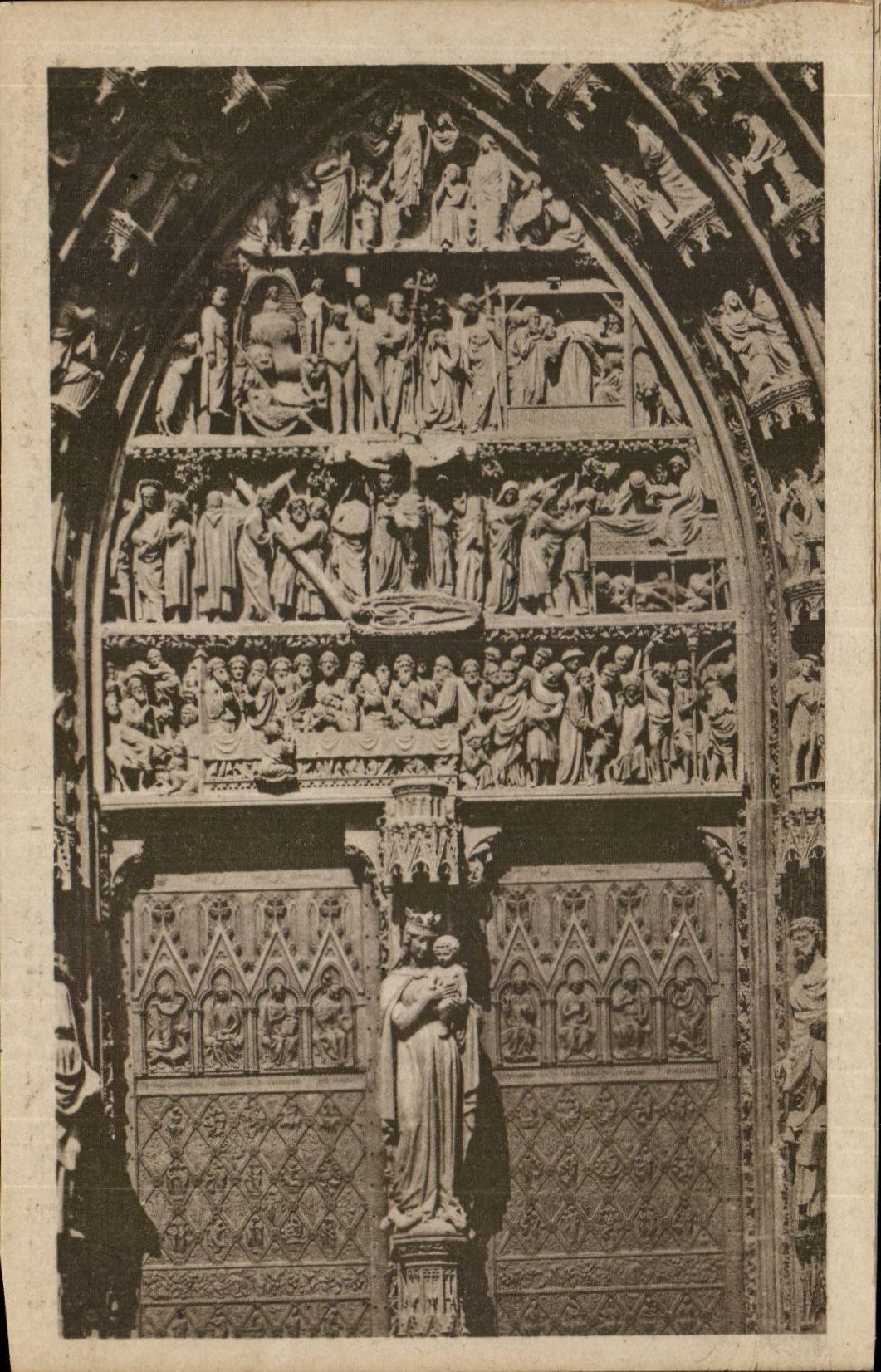 Strasbourg - Strassburg - the Cathedral - the Large Gate - Bogenfeld of Hauptportals - CPA