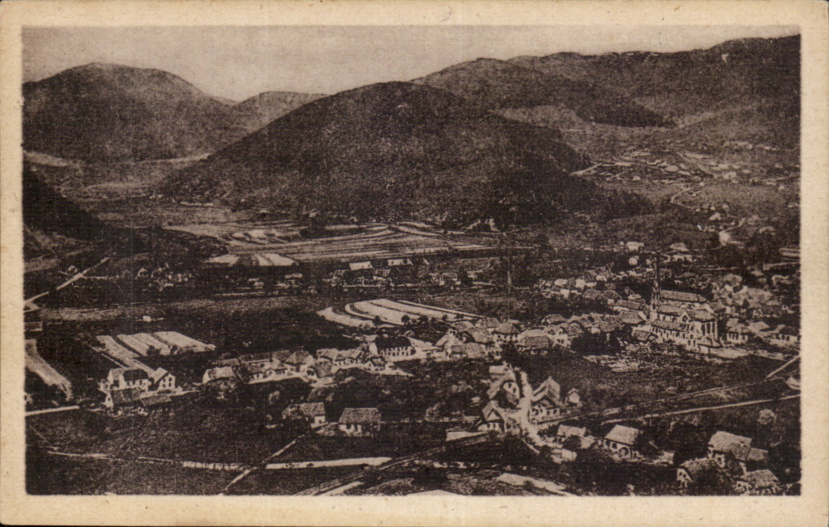 Fellering - View - the Vosges of Alsace CPA