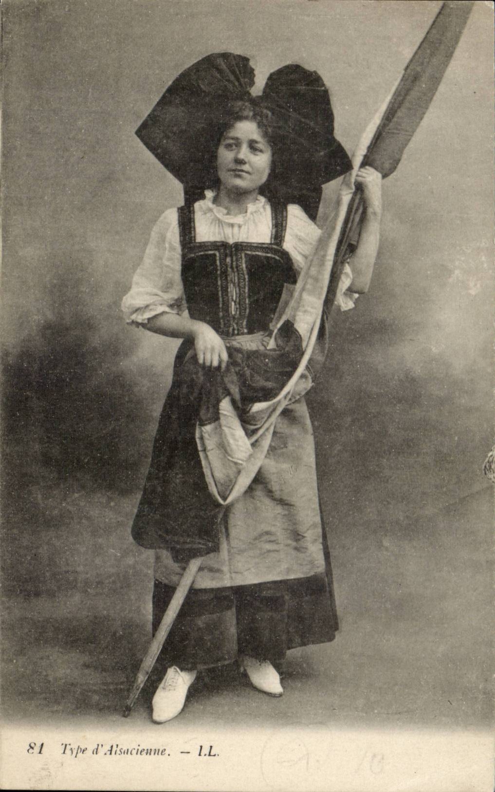 Folklore - Kostume - Elsasser - Markierungsfahne CPA