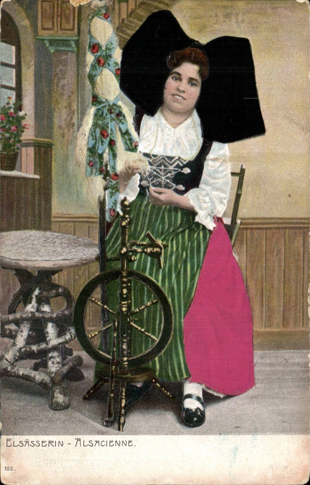 Folklore - Kostume - Elsasser - Elsaesserin CPA