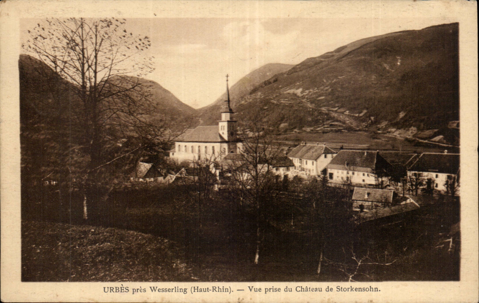 Urbes - close Wesserling - Seen from of the Castle of Storkensohn CPA