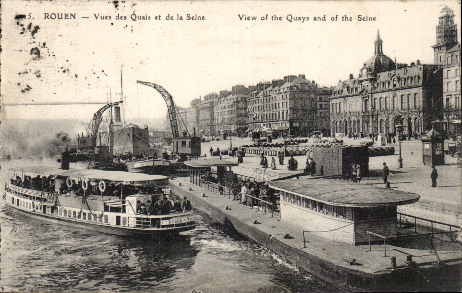 Rouen Seen of the Quays and the Seine - CPA