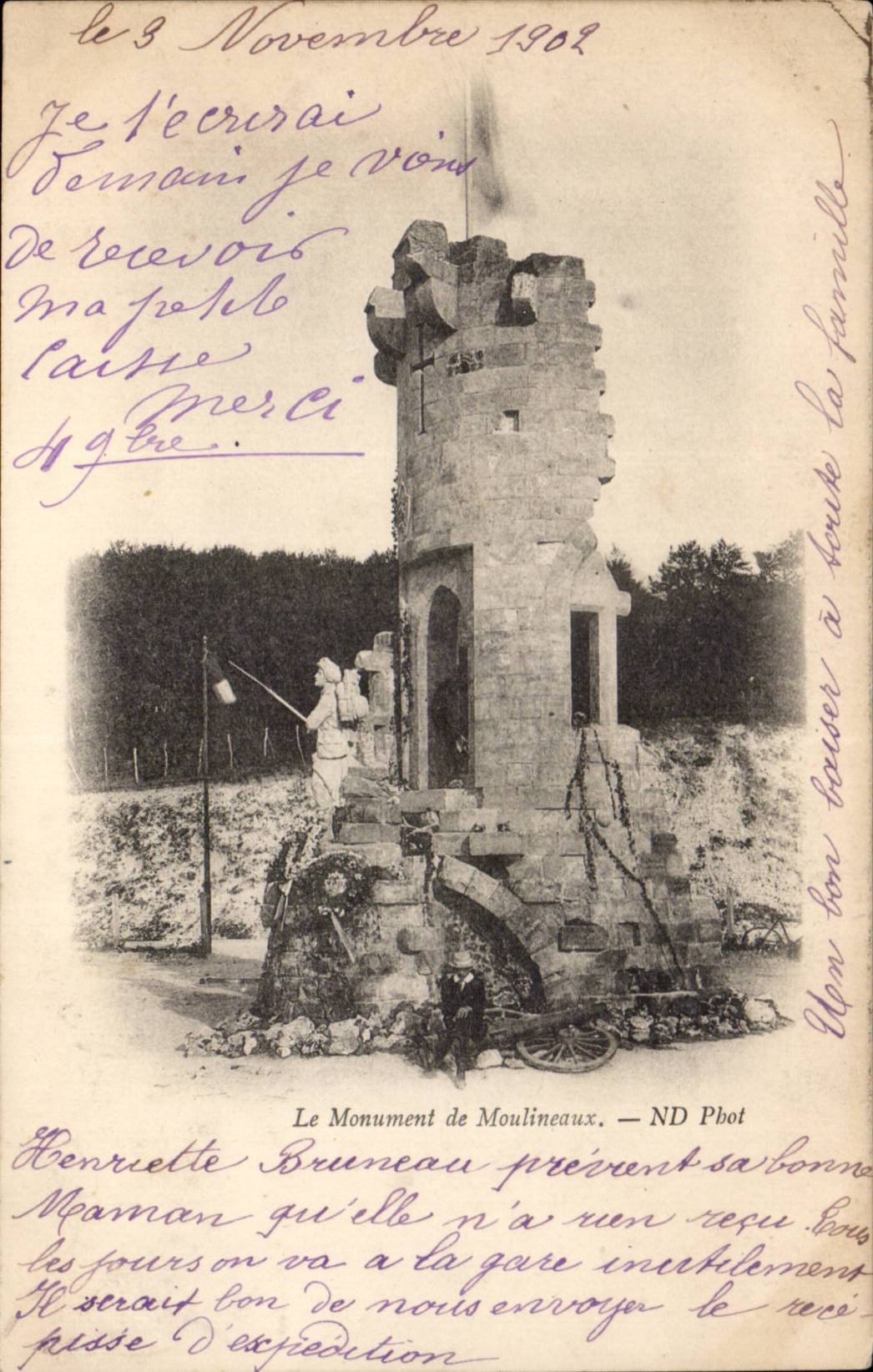 The Monument of Moulineaux - CPA