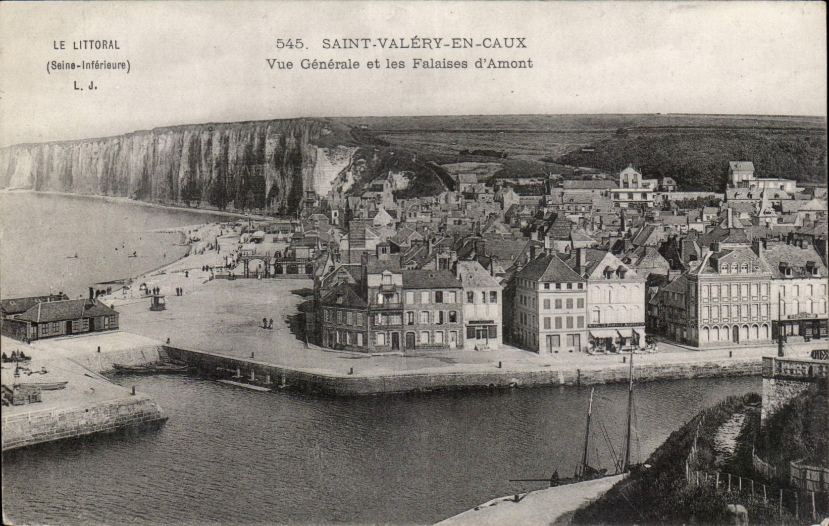 Saint Valery in Caux - View and Cliffs of upstream - CPA