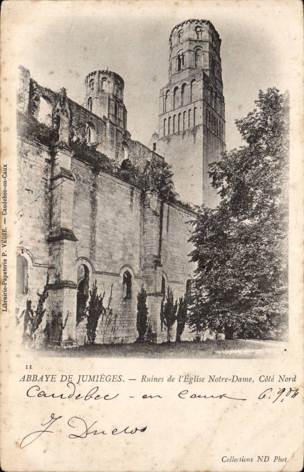 Abbey of Jumieges - Ruins of the Notre Dame Church - CPA