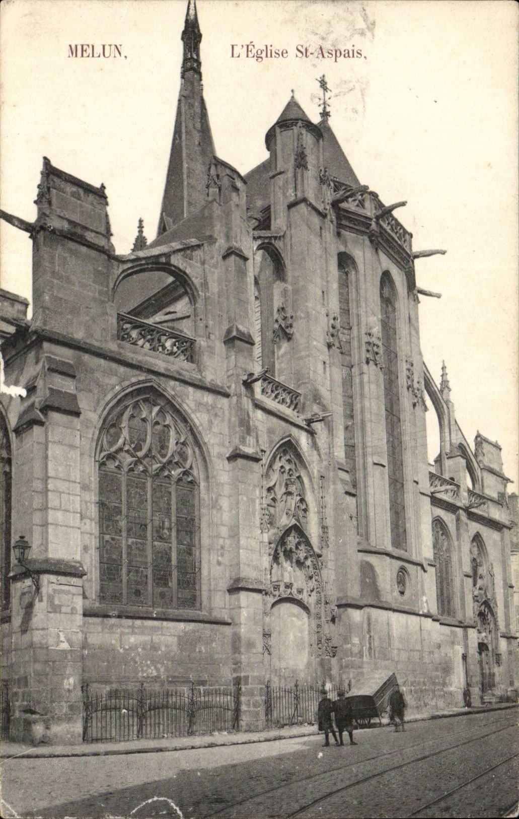 Melun - Church St Aspais - CPA