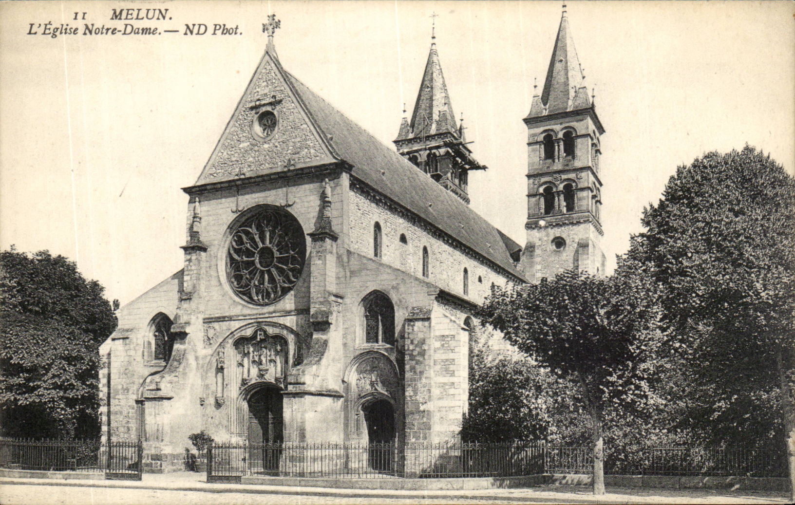 Melun - the Church Notre Dame CPA