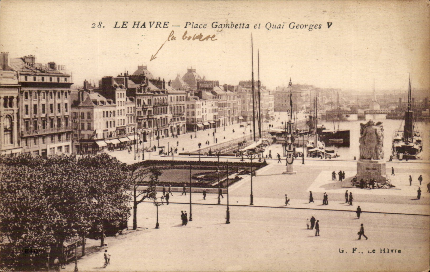 Le Havre - Gambetta und Quai Georges setzen V - CPA