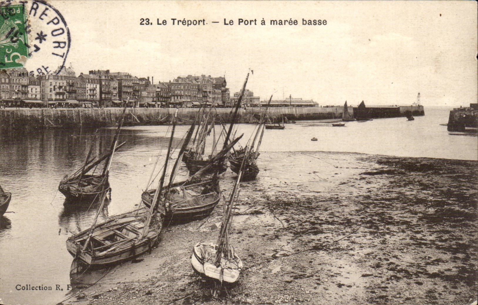 Treport - der Hafen hat niedrige Gezeiten - CPA