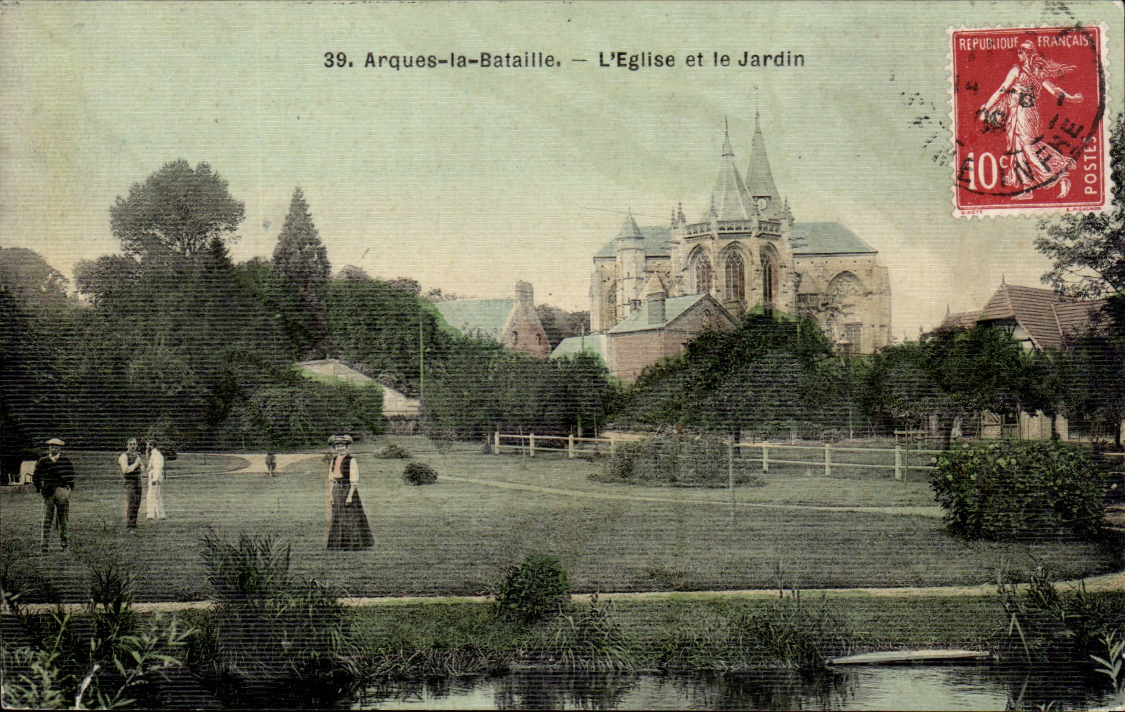 Arch the Battle - the Church and the Garden - CPA