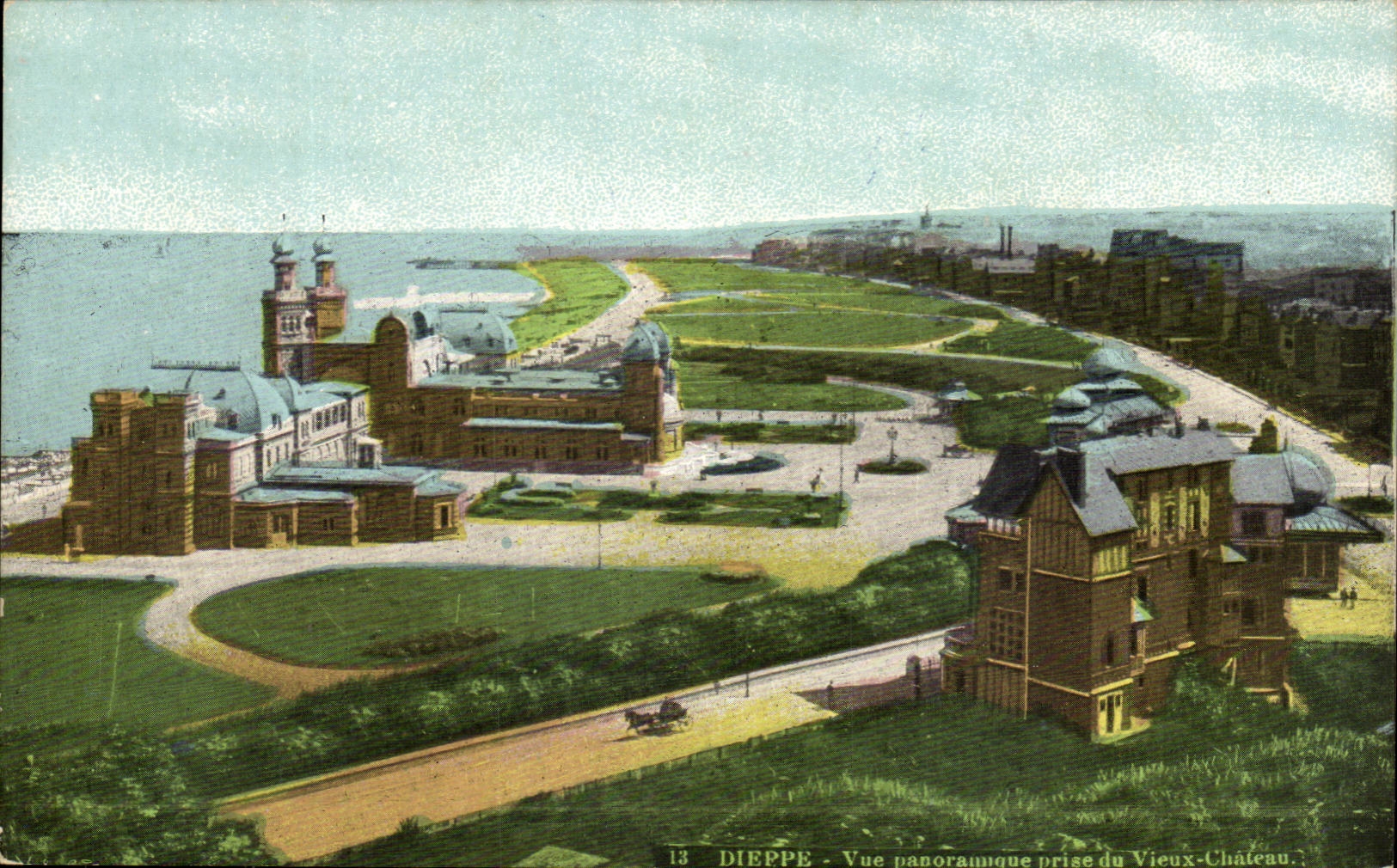 Dieppe - Panoramic View taken sight Castle - CPA