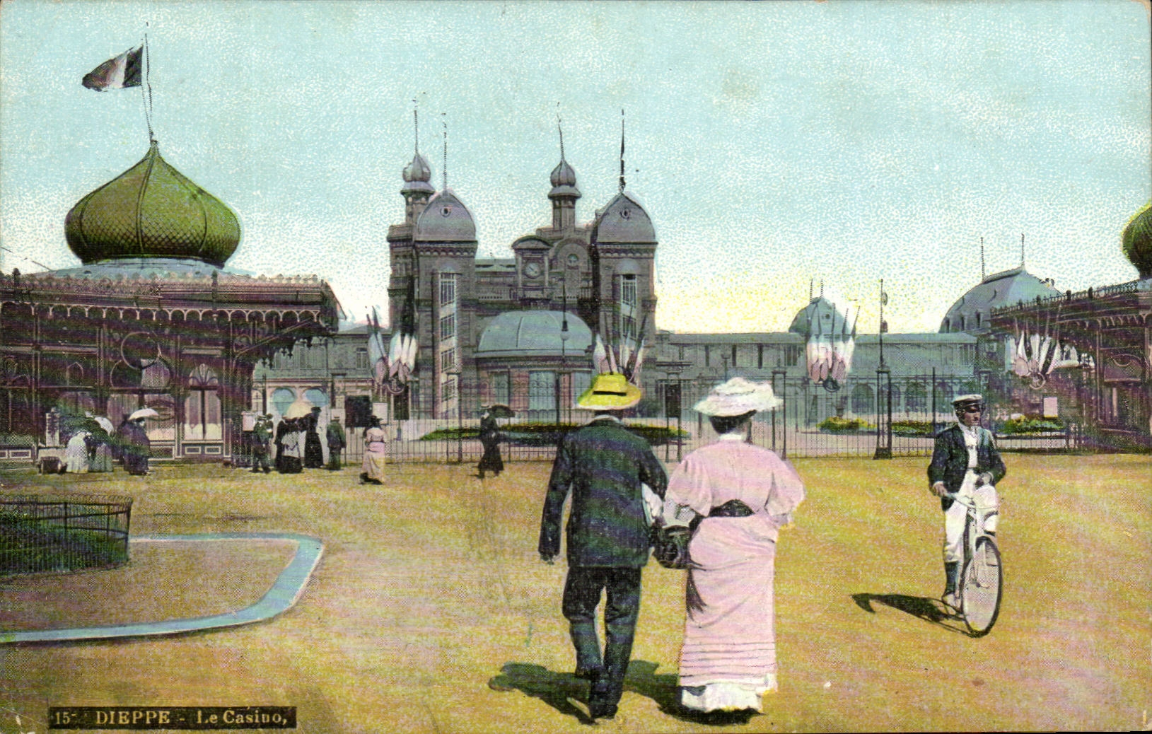 Dieppe - the Casino - CPA Bicycle