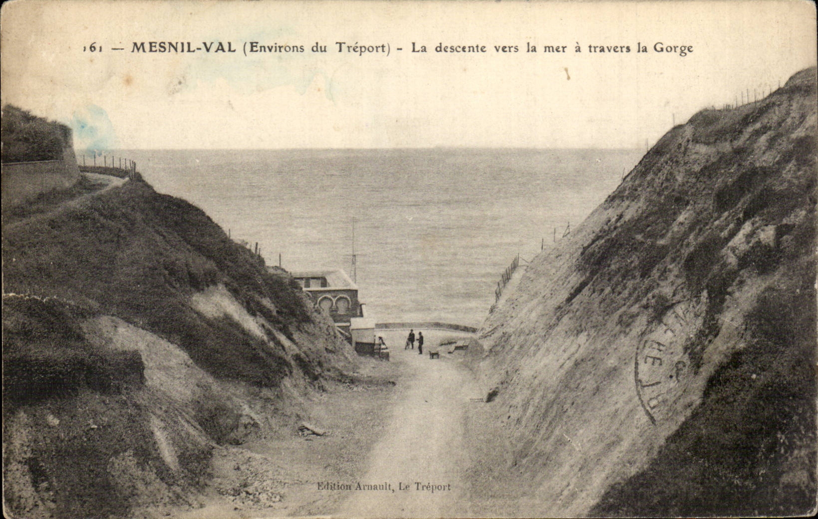 Mesnil Valley - descent towards the sea through the Throat - CPA