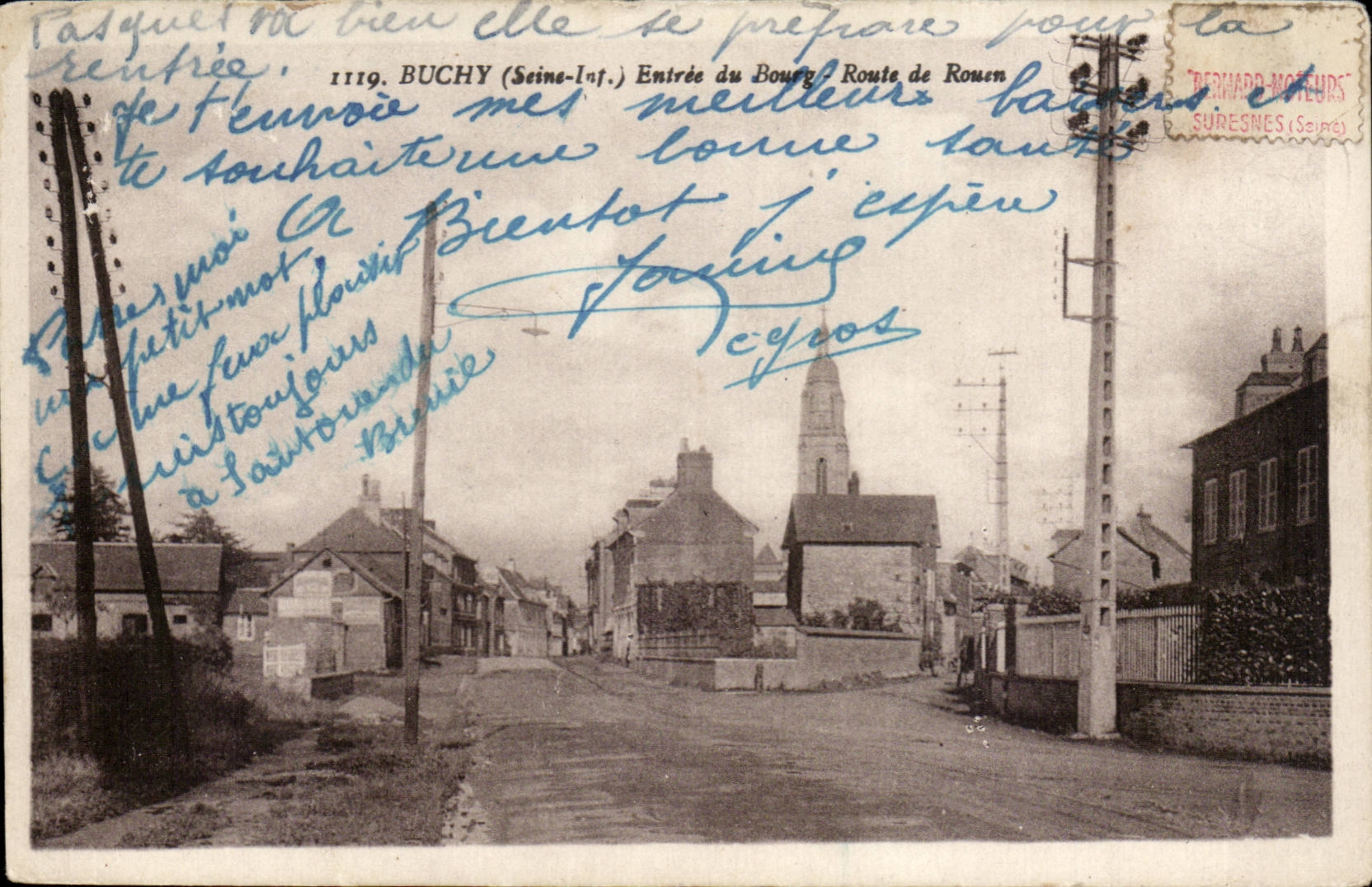 Buchy - Entrance of the Borough - Road of Rouen - CPA