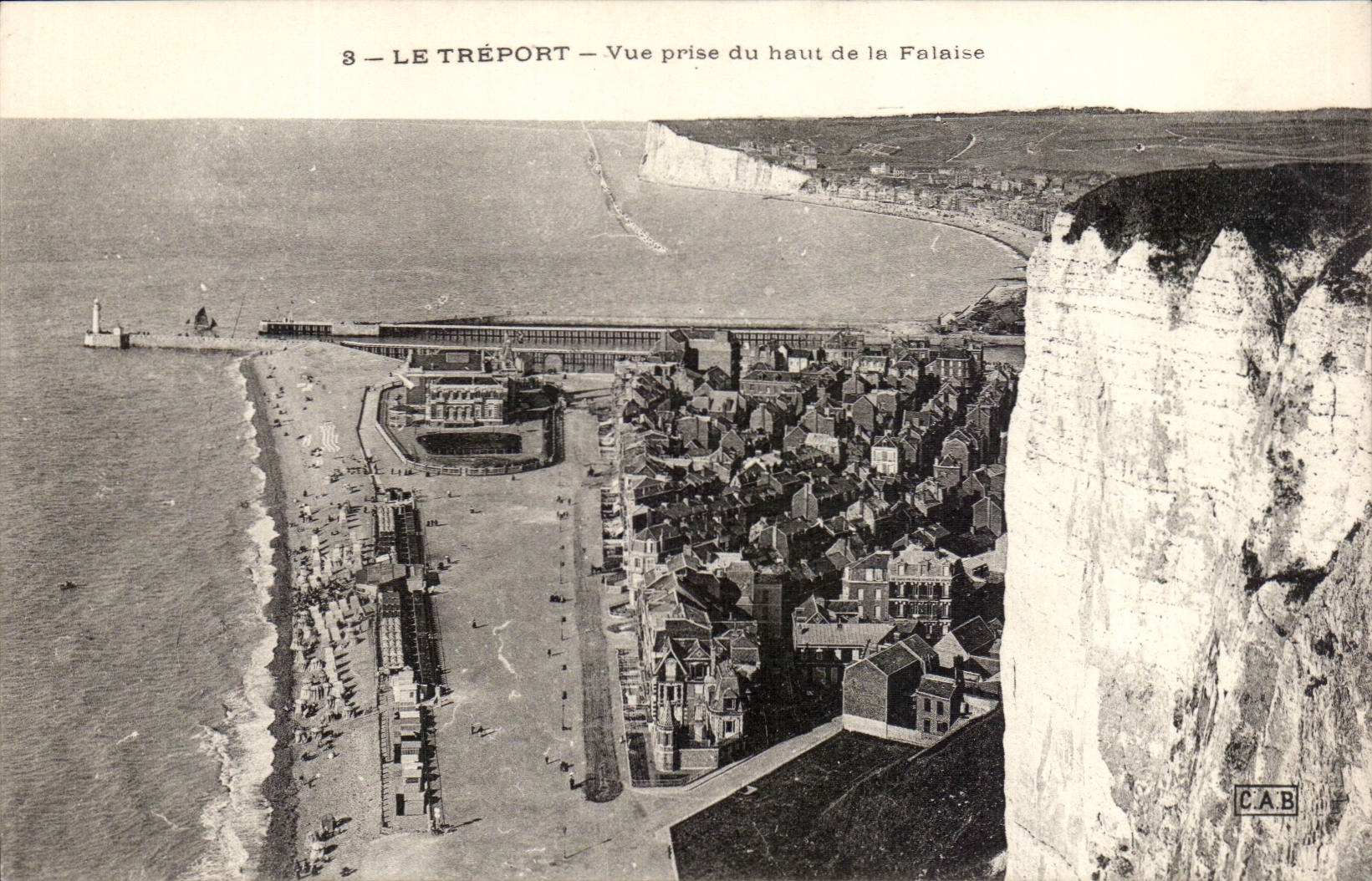 Treport - gesehen von der Oberseite der Klippe - CPA