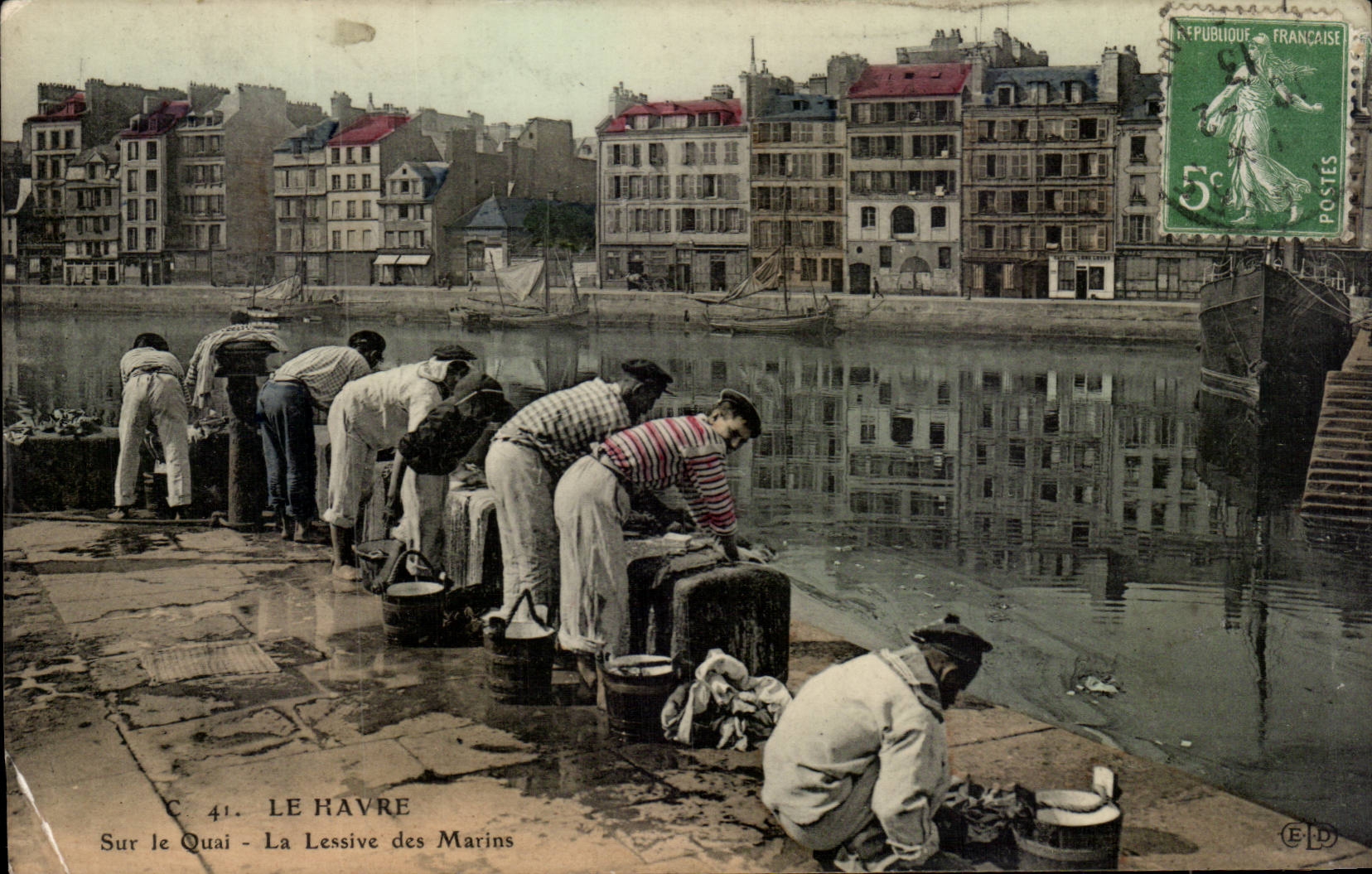 Le Havre - auf dem Quay - das Reinigungsmittel der Seeleute - CPA
