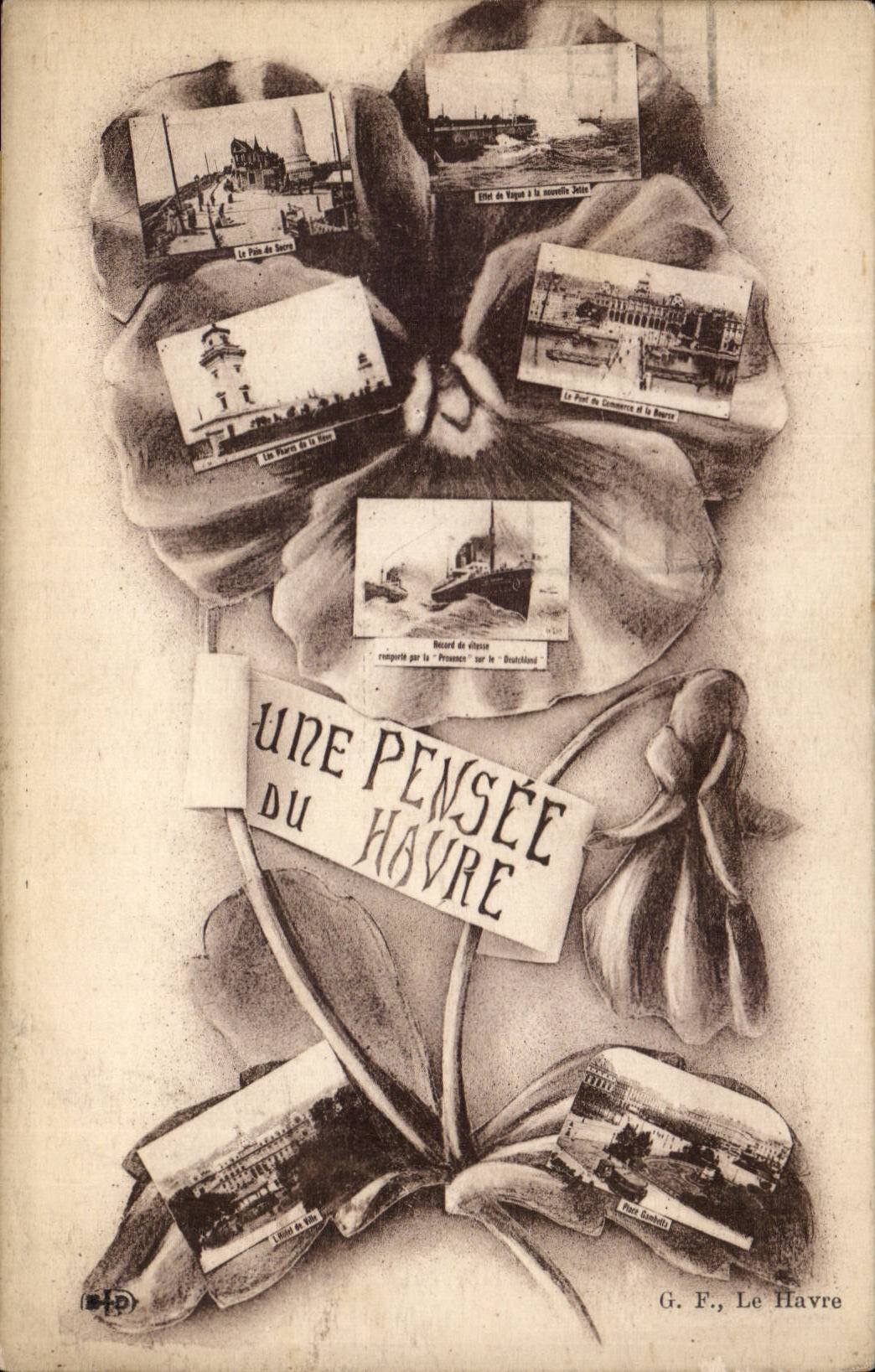 Le Havre - ein Gedanke von Le Havre - Blume - CPA