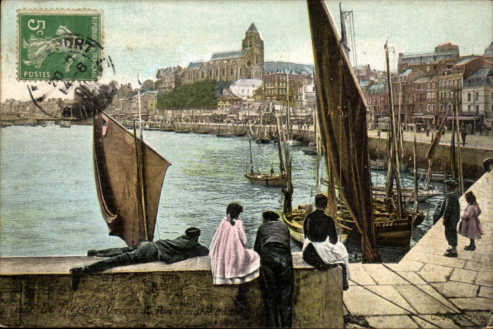 Treport - eine Ecke des Hafens - CPA