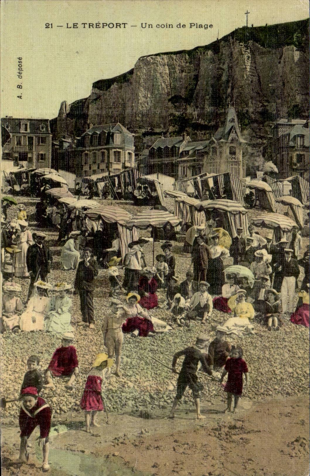 Treport - eine Ecke des Strandes - CPA