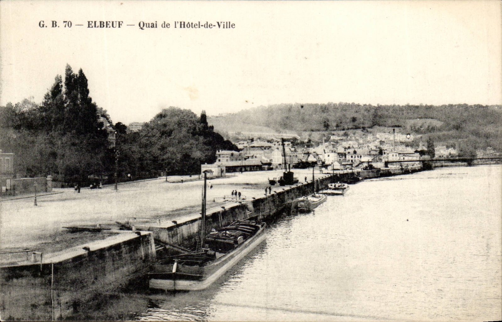 Elbeuf - Quay of the Town hall CPA