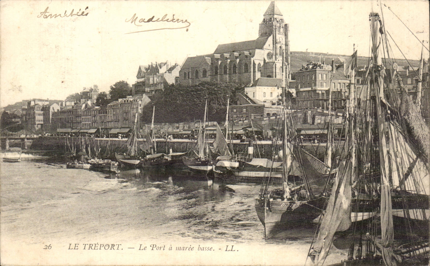 Treport - der Hafen hat niedrige Gezeiten - CPA