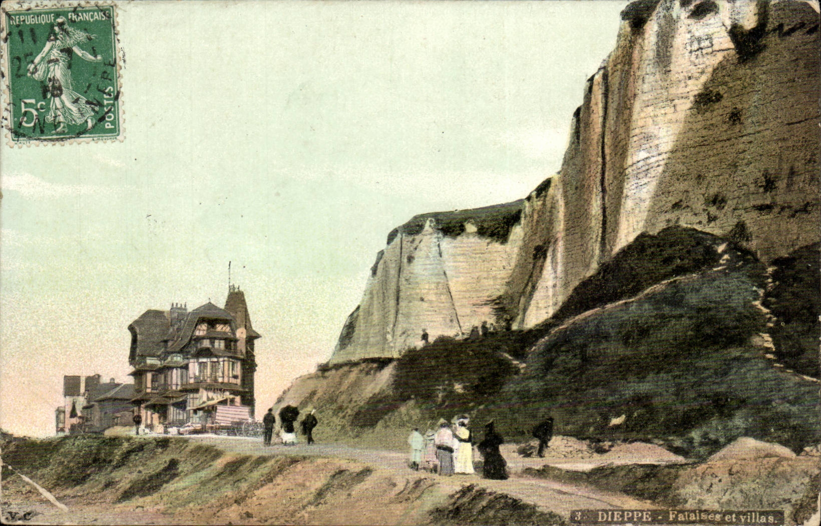 Dieppe - Klippe und Landhauser - CPA