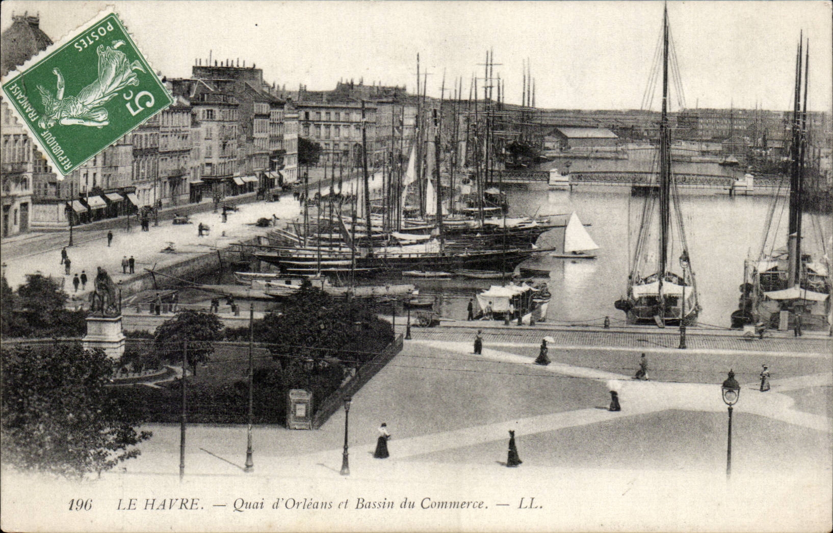 Le Havre - Quay der Orleans-und Bassin Werbung - CPA