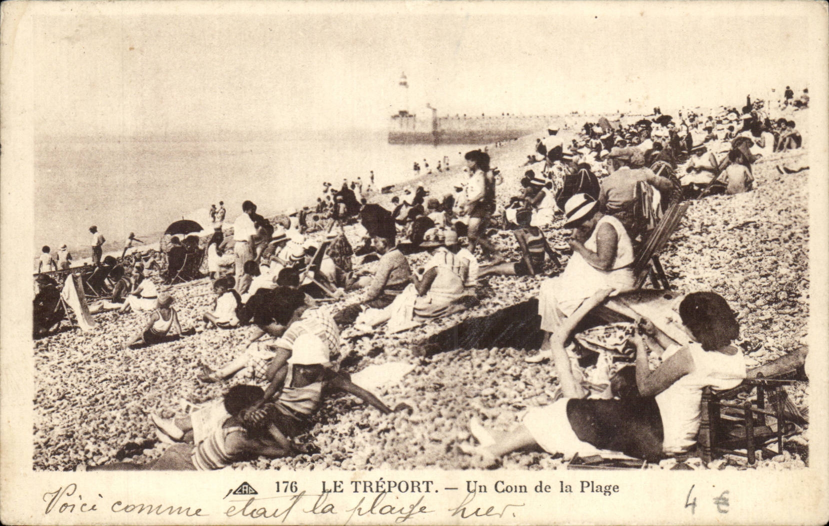 Treport - eine Ecke des Strandes CPA