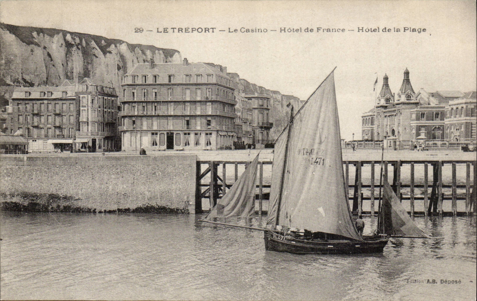 Treport - das Kasino - Hotel von Frankreich - Hotel des Strandes CPA