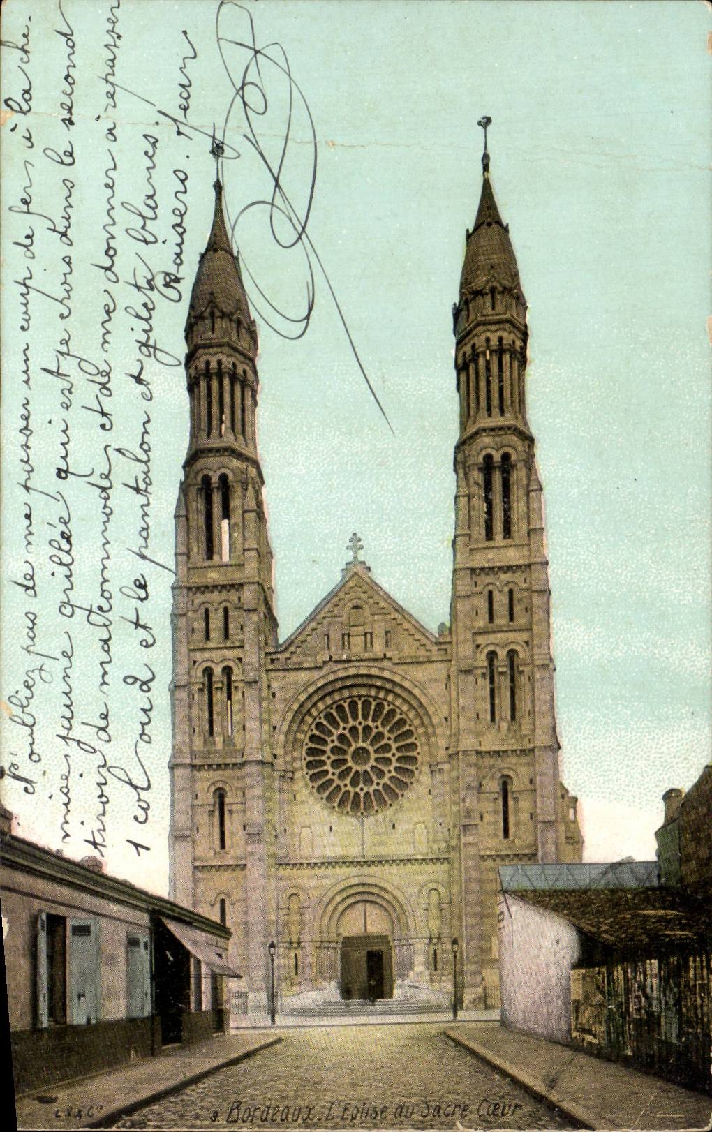 Bordeaux - the Church of the Sacring Heart CPA