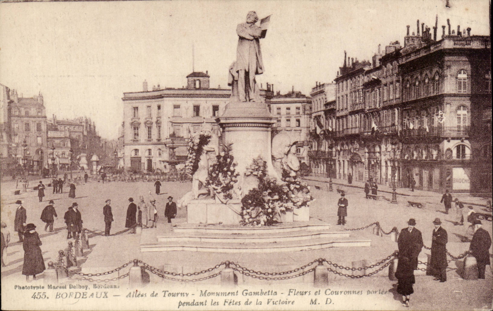 Bordeaux - Alleys of Tourny - Monument Gambetta CPA