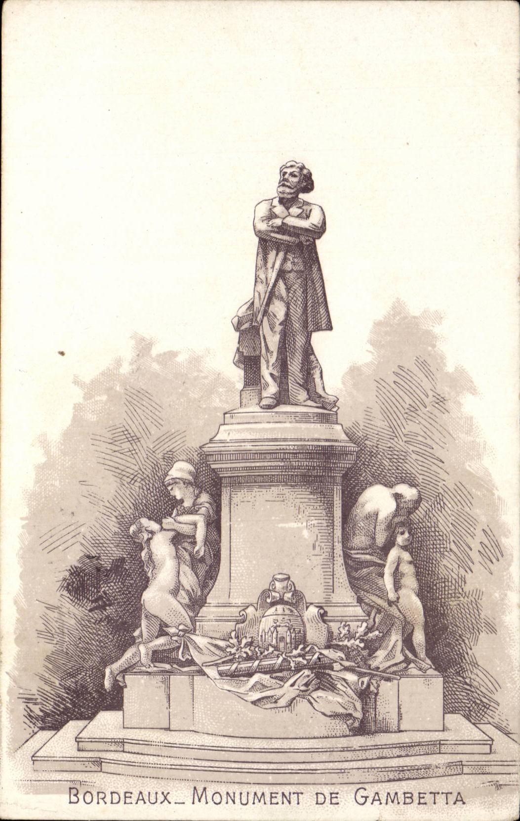 Bordeaux - Monument of Gambettac CPA