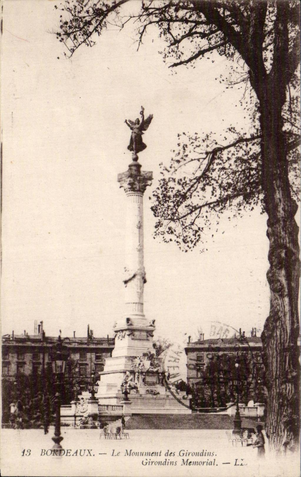 Bordeaux - the Monument of the Of Gironde CPA
