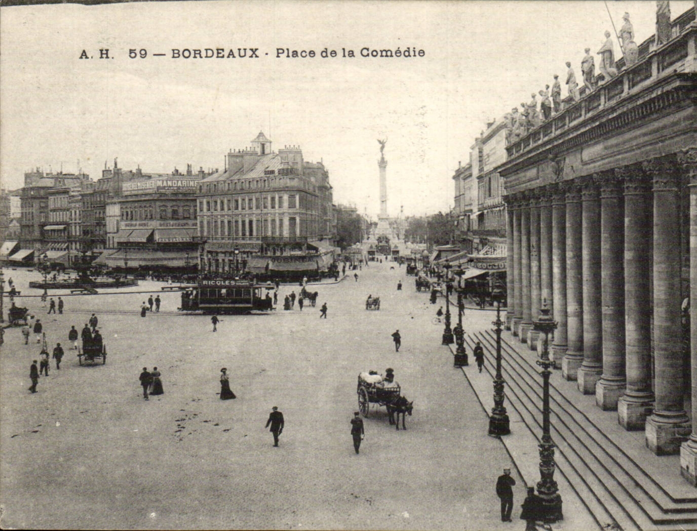 Bordeaux - Place of Comedy CPA