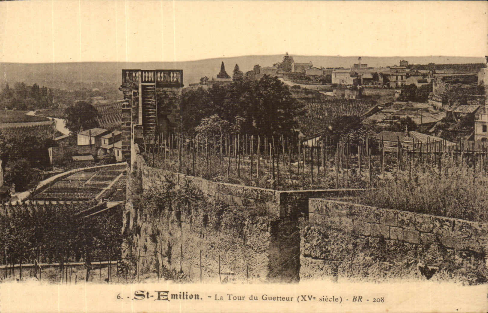 Saint Emilion - the Tower of Guetteur - XV century CPA