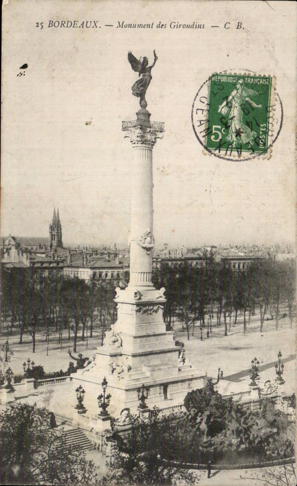 Bordeaux CPA Monument of the Of Gironde ones