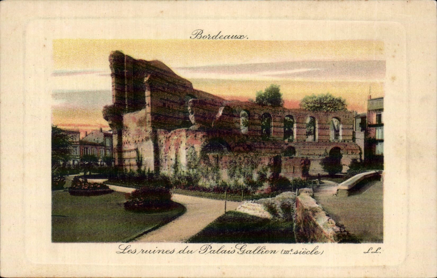 Bordeaux CPA ruins of the Gallien palate