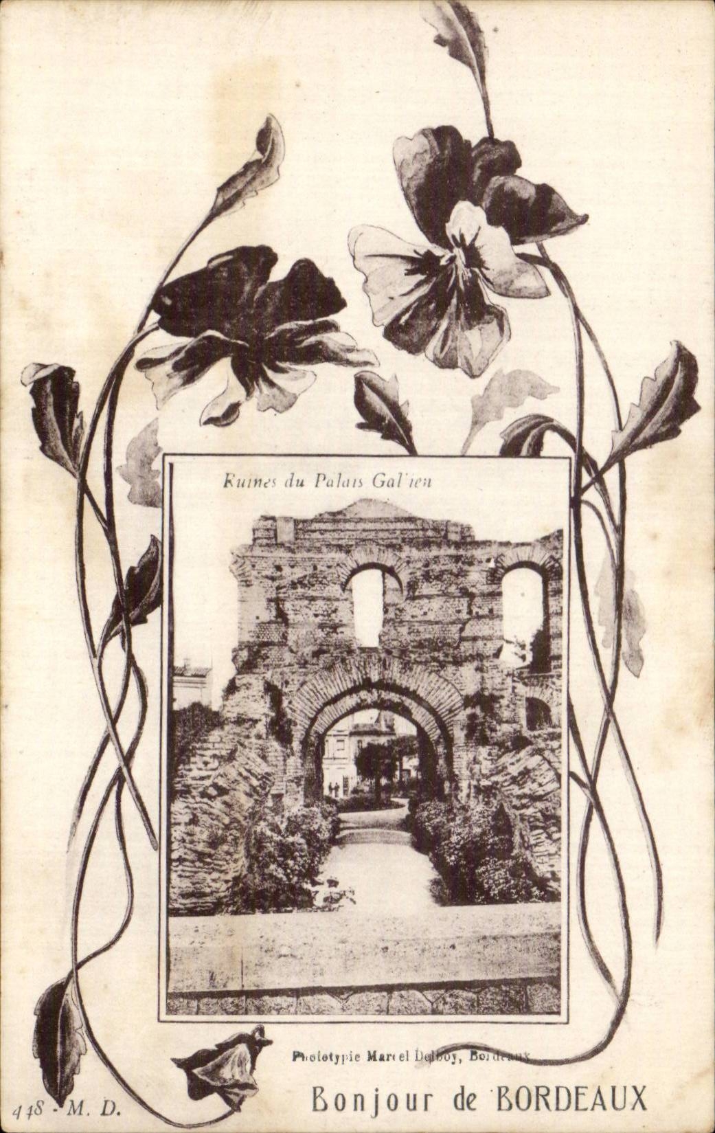 Bordeaux CPA Ruins of the Gallien palate Hello of Bordeaux