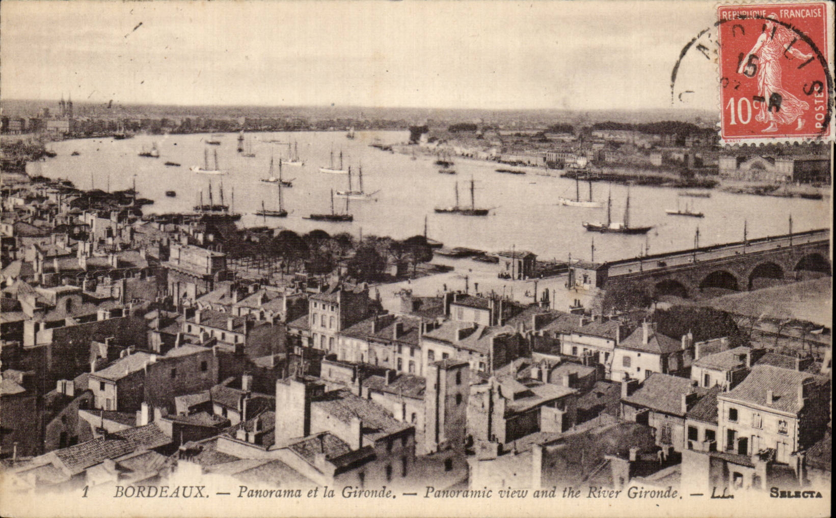 Bordeaux CPA Panorama of the Gironde