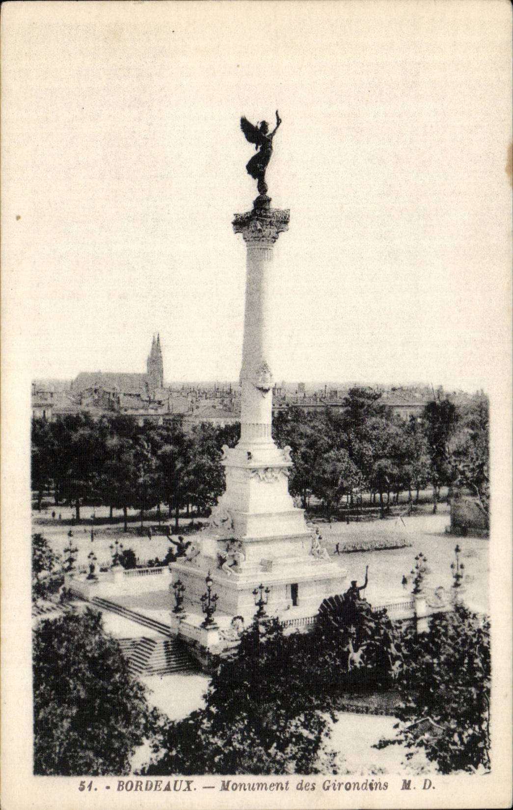 Bordeaux CPA Monument of the Of Gironde ones