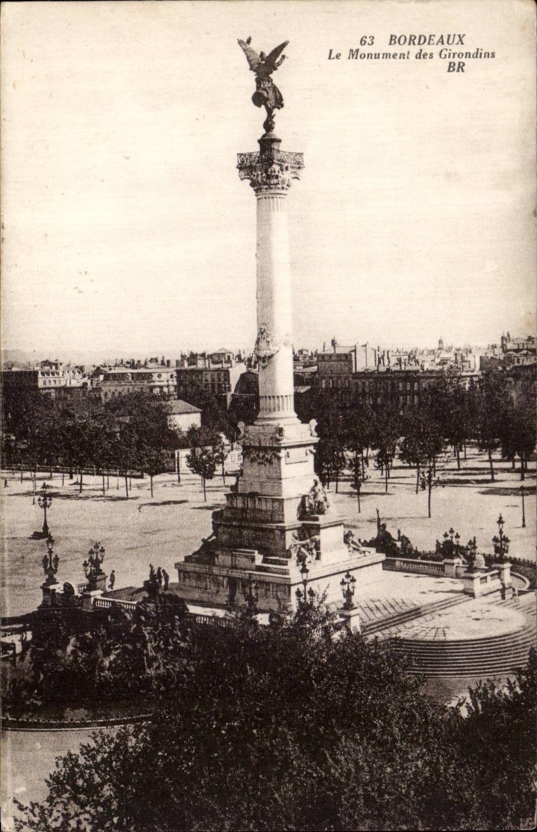Bordeaux CPA the monument of the Of Gironde ones