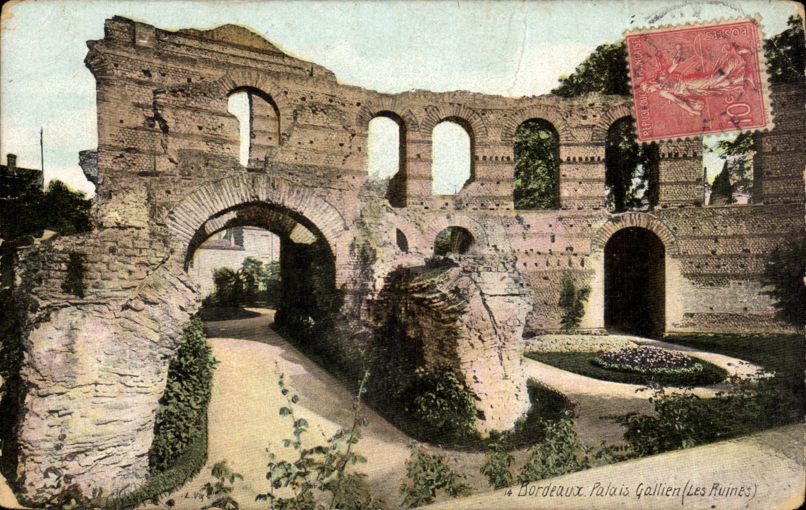 Bordeaux CPA Palate Galien (ruins)