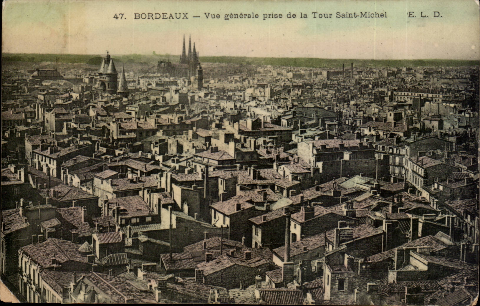 Bordeaux CPA View taken of the Tower Michel Saint
